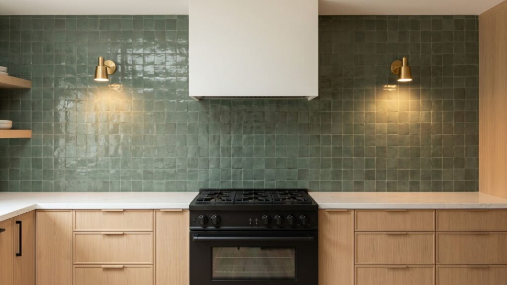 Full-height kitchen backsplash tile floor to ceiling in a Twin Cities design-build remodel