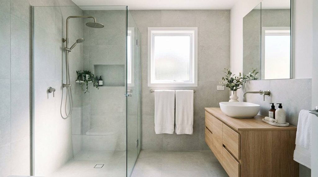 Finished bathroom remodel ready for final walkthrough in a Twin Cities home